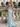 V-Neck Ruched Lace Up Long Mermaid Prom Dress WIth Split in Sky Blue
