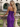 V-Neck Ruched Lace Up Long Mermaid Prom Dress WIth Split in Purple