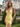 V-Neck Backless Lace Up Long Mermaid Prom Dress WIth Split in Yellow