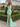 V-Neck Backless Lace Up Long Mermaid Prom Dress WIth Split in Mint Green