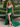 V-Neck Backless Lace Up Long Mermaid Prom Dress WIth Split in Emerald Green
