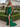 V-Neck Backless Lace Up Long Mermaid Prom Dress WIth Split in Emerald Green