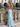 V-Neck Backless Lace Up Long Mermaid Prom Dress WIth Split in Sky Blue