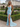 V-Neck Backless Lace Up Long Mermaid Prom Dress WIth Split in Sky Blue