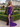 V-Neck Backless Lace Up Long Mermaid Prom Dress WIth Split in Purple