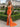 V-Neck Backless Lace Up Long Mermaid Prom Dress WIth Split in Orange