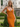 V-Neck Ruched Lace Up Long Mermaid Prom Dress in Burnt Orange