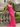 V-Neck Ruched Lace Up Long Mermaid Prom Dress in Hot Pink