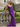 V-Neck Ruched Lace Up Long Mermaid Prom Dress in Purple