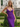 V-Neck Ruched Lace Up Long Mermaid Prom Dress in Purple