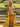 V-Neck Sparkly Hot Fix Long Mermaid Prom Dress With Split in Mustard Yellow