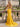 V-Neck Sparkly Hot Fix Long Mermaid Prom Dress With Split in Mustard Yellow