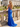 V-Neck Hot Fix Backless Lace Up Long Mermaid Prom Dress in Royal Blue