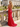 V-Neck Hot Fix Backless Lace Up Long Mermaid Prom Dress in Red