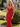 V-Neck Hot Fix Backless Lace Up Long Mermaid Prom Dress in Red