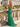 V-Neck Hot Fix Backless Lace Up Long Mermaid Prom Dress in Emerald Green