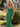 V-Neck Hot Fix Backless Lace Up Long Mermaid Prom Dress in Emerald Green