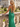 V-Neck Hot Fix Backless Lace Up Long Mermaid Prom Dress in Emerald Green