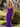 V-Neck Hot Fix Backless Lace Up Long Mermaid Prom Dress in Purple