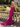 V-Neck Hot Fix Backless Lace Up Long Mermaid Prom Dress in Fuchsia