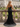 V-Neck Hot Fix Ruched Lace Up Long Mermaid Prom Dress With Split in Black