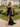 V-Neck Hot Fix Ruched Lace Up Long Mermaid Prom Dress With Split in Black