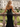 V-Neck Hot Fix Ruched Lace Up Long Mermaid Prom Dress With Split in Black