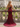V-Neck Hot Fix Ruched Lace Up Long Mermaid Prom Dress With Split in Burgundy