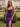 V-Neck Hot Fix Ruched Lace Up Long Mermaid Prom Dress With Split in Purple