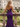 V-Neck Hot Fix Ruched Lace Up Long Mermaid Prom Dress With Split in Purple