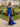 V-Neck Hot Fix Ruched Lace Up Long Mermaid Prom Dress With Split in Royal Blue