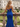 V-Neck Hot Fix Ruched Lace Up Long Mermaid Prom Dress With Split in Royal Blue