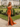 V-Neck Hot Fix Ruched Lace Up Long Mermaid Prom Dress With Split in Orange