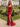 V-Neck Hot Fix Ruched Lace Up Long Mermaid Prom Dress With Split in Red