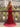 V-Neck Hot Fix Ruched Lace Up Long Mermaid Prom Dress With Split in Red