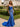 V-Neck Sparkly Crystal Bodice Lace Up Long Mermaid Prom Dress in Royal Blue