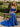 V-Neck Sparkly Crystal Bodice Lace Up Long Mermaid Prom Dress in Royal Blue