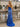 V-Neck Sparkly Crystal Bodice Lace Up Long Mermaid Prom Dress in Royal Blue