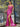 Cut Front Strapless Mermaid Long Prom Dress - Hot Pink