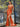 Cut Front Strapless Mermaid Long Prom Dress - Orange