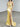 Hand Beading Bodice Crystal Mermaid Prom Dress - Yellow