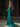 Crystal Cut Front Strapless Mermaid Long Prom Dress - Turquoise