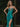 Crystal Cut Front Strapless Mermaid Long Prom Dress - Turquoise