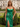 Sweetheart Sparkly Hot Fix Bodice Lace Up Long Mermaid Prom Dress With Split in Emerald Green