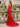 Sweetheart Sparkly Hot Fix Cut Front Zipped Long Mermaid Prom Dress With Split in Red