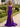 Sweetheart Sparkly Hot Fix Cut Front Zipped Long Mermaid Prom Dress With Split in Purple