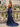 Sweetheart Sparkly Hot Fix Cut Front Zipped Long Mermaid Prom Dress With Split in Navy Blue
