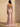 Long Sleeves Sparkly Bodice Backless Long Evening Dress With Drop in Blush Pink