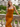 Scoop Neck Backless Lace Up Long Mermaid Prom Dress in Burnt Orange
