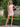 One Shoulder Pleated Zipped Back Mini Sheath Prom Dress in Pink